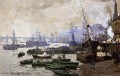 Barcos en el puerto de Londres Claude Monet